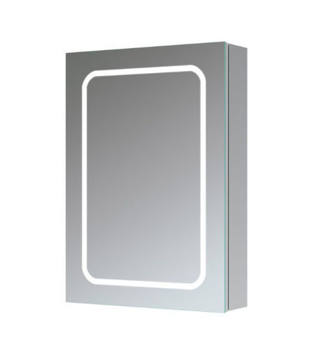 Brickhill 500mm 1 Door Front-Lit LED Mirror Cabinet