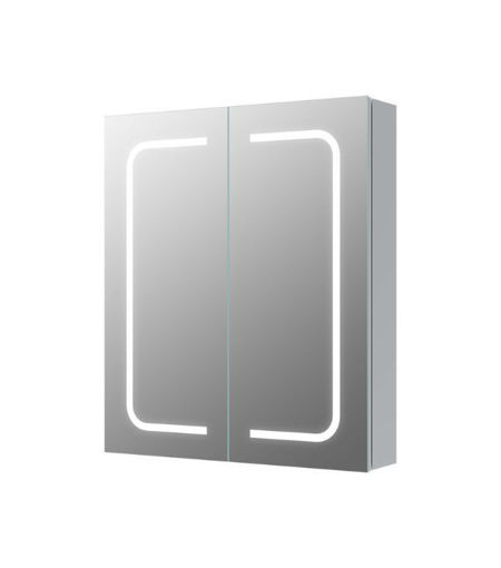 Brickhill 600mm 2 Door Front-Lit LED Mirror Cabinet