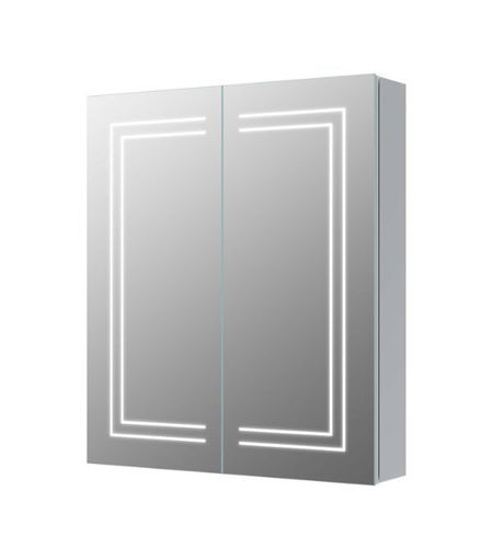 Kilby 600mm 2 Door Front-Lit LED Mirror Cabinet