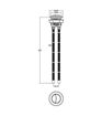 Dual Push Button Cover (Rod) - Matt Black