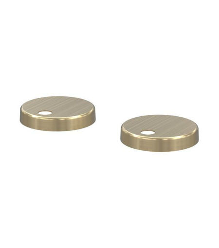 Toilet Seat Cover Caps - Brushed Brass