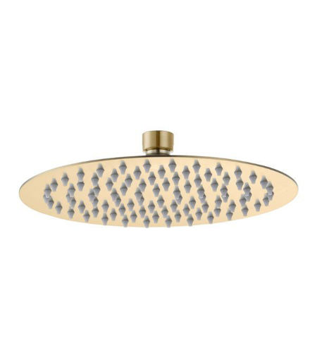 250mm Round Showerhead - Brushed Brass