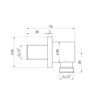 Wall Outlet Elbow - Brushed Brass