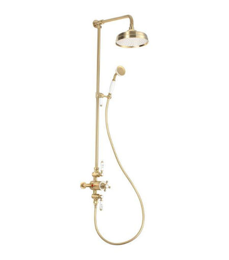 Hardwick Thermostatic Shower Kit - Brushed Brass