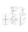 Hardwick Thermostatic Shower Kit - Brushed Brass