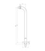 320mm Round Shower Arm - Matt Black