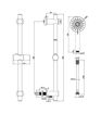 Riser Rail & Handset - Matt Black