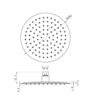 200mm Round Showerhead - Matt Black