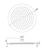 250mm Round Showerhead - Matt Black