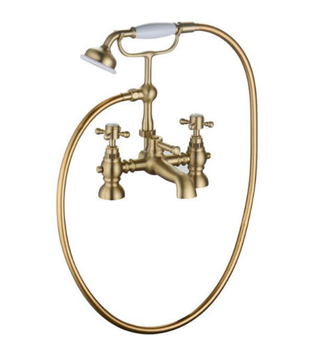 Taylor Bath/Shower Mixer & Shower Kit - Brushed Brass