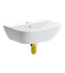 Cedar 450x320mm 1TH Cloakroom Basin & Brushed Brass Bottle Trap