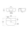 Cedar 450x320mm 1TH Cloakroom Basin & Brushed Brass Bottle Trap