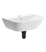 Cedar 450x320mm 1TH Cloakroom Basin & Black Bottle Trap