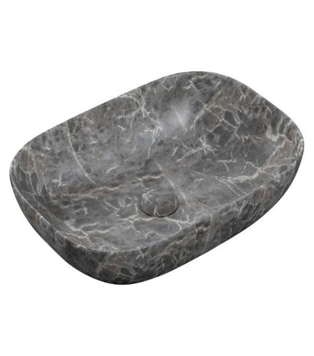 Cragside 460x330mm Ceramic Washbowl - Grey Marble Effect