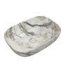Cragside 460x330mm Ceramic Washbowl - White Marble Effect