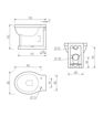 Kingfisher Back To Wall WC & Soft Close Seat w/Brushed Brass Finishes