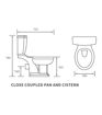 Kingfisher Close Coupled WC & Soft Close Seat w/Brushed Brass Finishes