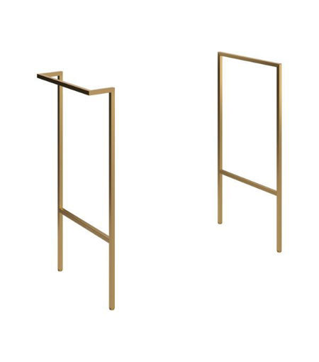 Stanwell Optional Frame with Integrated Towel Rail - Brushed Brass