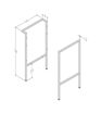 Stanwell Optional Frame with Integrated Towel Rail - Brushed Brass