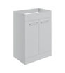 Avon 590mm Floor Standing 2 Door Basin Unit (No Top) - Grey Gloss