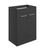 Avon 590mm Floor Standing 2 Door Basin Unit (No Top) - Anthracite Gloss