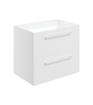 Avon 590mm Wall Hung 2 Drawer Basin Unit (No Top) - White Gloss