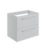 Avon 590mm Wall Hung 2 Drawer Basin Unit (No Top) - Grey Gloss