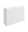 Avon 1180mm Floor Standing 2 Door Basin Unit Run (No Top) - White Gloss