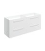 Avon 1180mm Wall Hung 2 Drawer Basin Unit Run (No Top) - White Gloss