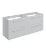 Avon 1180mm Wall Hung 2 Drawer Basin Unit Run (No Top) - Grey Gloss