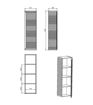 Salisbury 350mm Wall Hung 1 Door Tall Unit - Matt Cotton