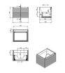 Salisbury 615mm Wall Hung 1 Drawer Basin Unit & 1TH Basin - Matt Cotton