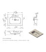 Salisbury 615mm Wall Hung 1 Drawer Basin Unit & 1TH Basin - Matt Cotton