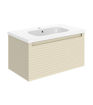 Salisbury 815mm Wall Hung 1 Drawer Basin Unit & Basin - Matt Cotton