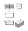 Salisbury 815mm Wall Hung 1 Drawer Basin Unit & Basin - Matt Cotton