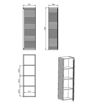 Salisbury 350mm Wall Hung 1 Door Tall Unit - Matt Willow Green
