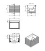 Salisbury 615mm Wall Hung 1 Drawer Basin Unit & 1TH Basin - Matt Willow Green