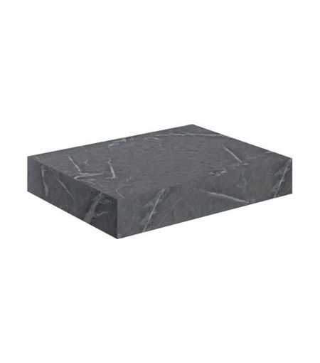 Naseby 600mm Wall Hung Basin Shelf - Grey Marble