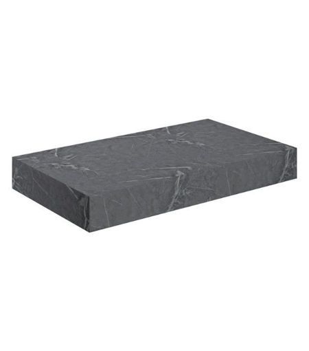 Naseby 800mm Wall Hung Basin Shelf - Grey Marble