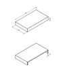 Naseby 800mm Wall Hung Basin Shelf - Grey Marble