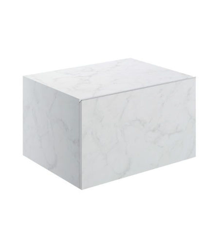 Naseby 600mm Wall Hung Storage Drawer - White Marble