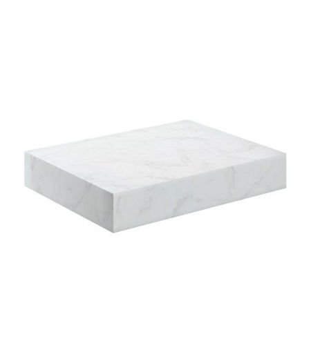 Naseby 600mm Wall Hung Basin Shelf - White Marble