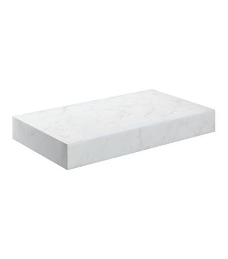Naseby 800mm Wall Hung Basin Shelf - White Marble