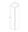 Stanwell 350mm Wall Hung 1 Door Tall Unit - Matt Olive Green