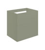 Stanwell 590mm Wall Hung 2 Drawer Basin Unit (No Top) - Matt Olive Green