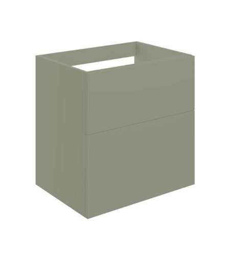 Stanwell 590mm Wall Hung 2 Drawer Basin Unit (No Top) - Matt Olive Green