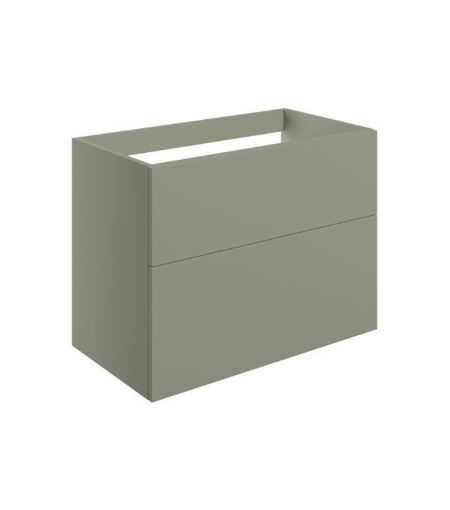 Stanwell 790mm Wall Hung 2 Drawer Basin Unit (No Top) - Matt Olive Green