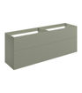 Stanwell 1180mm Wall Hung 4 Drawer Basin Unit (No Top) - Matt Olive Green