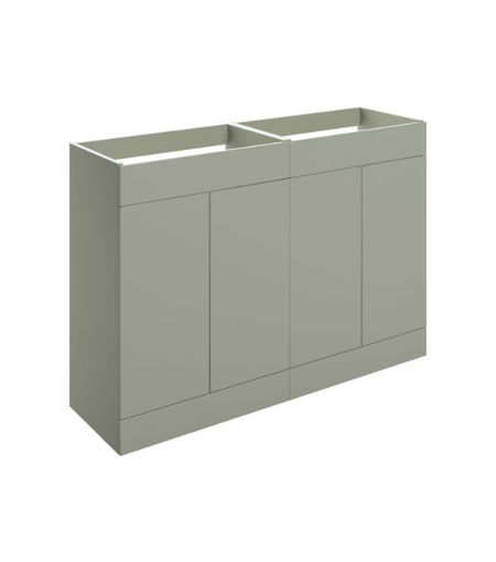 Stanwell 1180mm Floor Standing 4 Door Basin Unit (No Top) - Matt Olive Green