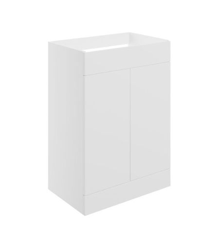 Stanwell 590mm Floor Standing 2 Door Basin Unit (No Top) - Matt White